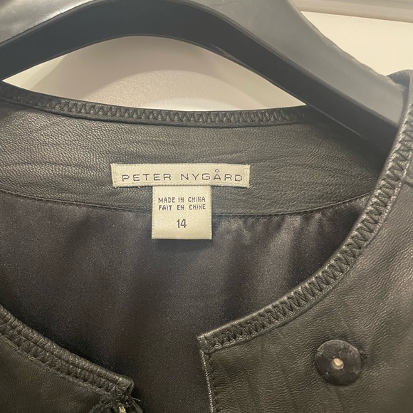 Chic genuine leather and lace blazer - Picture 2 of 9